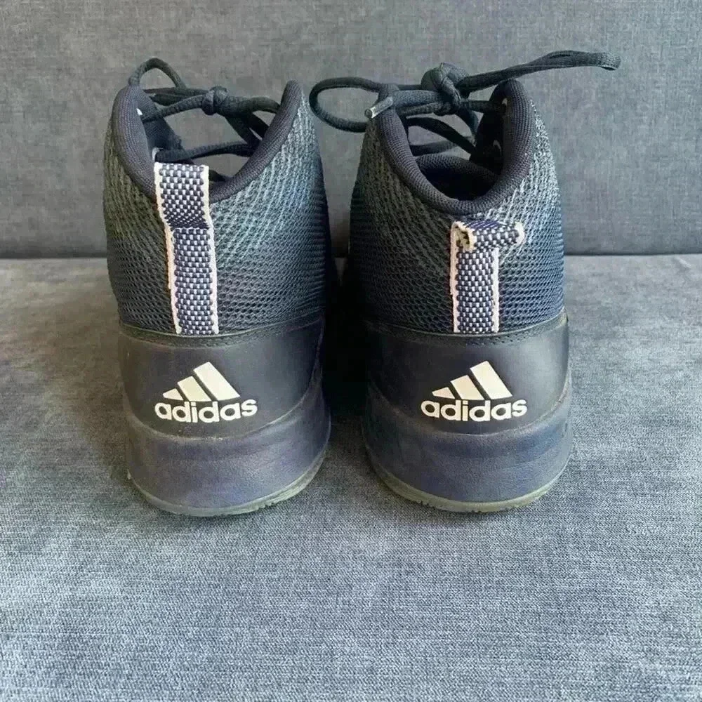 Men’s Adidas Cloudfoam Hightop Lace Up Blue and White Sneakers Size 8.5